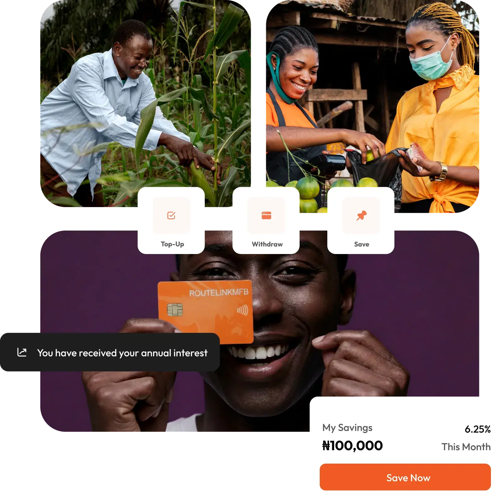 A Routelink MFB savings customer